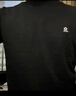 夢(mèng)特嬌店旗艦男士衛衣桑蠶絲圓領(lǐng)長(cháng)袖t恤春秋款純色休閑打底衫 春秋款-黑色K-01 2XL 180碼【建議150-170斤】 曬單實(shí)拍圖