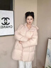 可茵（Keyin）羽絨棉服女2025年冬季新款韓版寬松面包服中長(cháng)款連帽棉衣外套女 淺藍色 M 曬單實(shí)拍圖