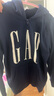 GAP男女裝2025秋季新款logo印花抓絨寬松運動連帽衫衛(wèi)衣786920 海軍藍 L (175/96A) 亞洲尺碼 曬單實拍圖
