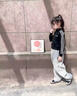 女童褲子春秋款2025新款衛褲兒童女孩闊腿褲女大童秋裝休閑運動(dòng)褲 灰色 140 曬單實(shí)拍圖