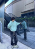 靖颯美式做舊牛仔褲男秋季寬松直筒褲青少年學(xué)生百搭高街潮流闊腿褲子 復(fù)古藍(lán) XL 曬單實(shí)拍圖