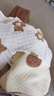 貝瑞加（Babyprints）嬰兒半背衣2件裝新生兒秋冬保暖上衣初生寶寶夾棉衣服 熊52 曬單實(shí)拍圖