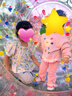 G.DUCKKIDS小黃鴨童裝女童春裝洋氣套裝兒童衛衣可愛(ài)兩件套寶寶春秋季衣服 粉色套裝 90 (建議80-90cm 1-2周歲） 曬單實(shí)拍圖