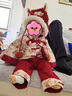 G.DUCKKIDS小黃鴨一周歲寶寶衣服嬰兒套裝兒童禮服唐裝小女孩國風漢服兩件套 紅色 90 尺碼1~2歲【 80-90cm】 曬單實拍圖