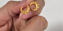 周六福（ZLF） 黃金耳釘女款5G足金耳飾月亮鏤空耳針夢(mèng)幻森林系列 計價(jià) 一對-1.90g 曬單實(shí)拍圖