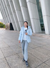 波司登（BOSIDENG）25新款冬季羽絨服女短款連帽加厚90絨百搭保暖外套B250245128 天藍愛心印花9W38 S 160/88A 曬單實拍圖
