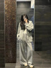 魯雅爾韓版潮流連帽衛(wèi)衣女早秋季寬松開(kāi)衫上衣小個(gè)子重磅設(shè)計(jì)感休閑外套 灰色 L 曬單實(shí)拍圖