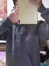 PITC輕奢2025春秋季新款400g重磅寬松美式休閑加厚半拉鏈加絨連帽衛衣 灰色 第二代升級版面料 2XL 適合156-175斤穿 曬單實(shí)拍圖