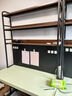 宏誠興居洞洞板臺式電腦桌家用書桌書架一體組合小戶型學(xué)生學(xué)習(xí)桌子寫字桌 【加厚5cm實木】黑架+深胡桃3層 120*60cm【洞洞板+桌下置物】 曬單實拍圖