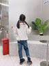 女童毛衣外套春秋2025新款韓系10歲女孩洋氣秋裝兒童拉鏈針織上衣 巖白色拉鏈毛衣【高品質(zhì)】 140 曬單實(shí)拍圖