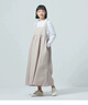 無(wú)印良品（MUJI）IDEE 女式 漢麻混 斜紋背帶裙 長(cháng)半身裙 女款裙子 25年夏季女裝 淺米色 M （155/68A） 曬單實(shí)拍圖