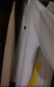查爾斯桃心夏季基礎翻領(lǐng)愛(ài)心刺繡寬松休閑情侶百搭短袖polo衫 米白 L  曬單實(shí)拍圖