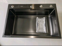 卡莎蒂5.0加厚水槽大單槽廚房水槽304不銹鋼洗菜盆一體盆壓紋集渣盆四孔 5.0加厚【80*46cm】4孔集渣-滿(mǎn)配 曬單實(shí)拍圖