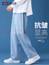 GENIOLAMODE森馬集團牛仔褲男垂墜直筒男士長(cháng)褲寬松休閑百搭時(shí)尚褲子 曬單實(shí)拍圖