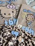 野獸派家居（tbh）三麗鷗Hello Kitty法蘭絨暖香毯客廳沙發(fā)毯子辦公室午睡毯 Kitty法蘭絨暖香毯 經(jīng)典豹紋 曬單實(shí)拍圖