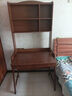 惠尋實(shí)木書(shū)桌書(shū)架一體小戶(hù)型臥室床邊小桌子學(xué)生家用寫(xiě)字桌升降電腦桌 胡桃色#書(shū)桌+書(shū)架 70cm*60cm*75cm【總高180cm】 曬單實(shí)拍圖
