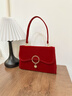 CADUNI KAISER包包女包紅色新娘婚包輕奢手提單肩斜挎生日禮物高級感送女友老婆 【酒紅色】實(shí)用走心 品牌小眾百搭時(shí)尚高端氣質(zhì) 曬單實(shí)拍圖