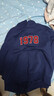 gxg.jeans男裝2024年秋季麻灰色套頭連帽衛衣 1978系列 藏青色 XL (180) 曬單實(shí)拍圖