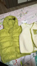 巴拉巴拉童裝兒童羽絨服兩件套男童女童寶寶冬裝連帽外套 綠白色調00341 120 充絨量40g 曬單實(shí)拍圖