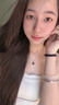 VIROLINE2025新款爆款感溫四葉草純銀項鏈小眾鎖骨鏈吊墜送女友七夕節禮物 感溫四葉草項鏈黑紅款 曬單實(shí)拍圖