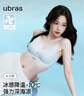 ubras虞書欣同款無尺碼涼感浪花透氣細(xì)吊帶背心文胸罩內(nèi)衣女漣漪藍(lán)格子 曬單實拍圖