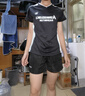 kawasaki川崎羽毛球服運動(dòng)短袖T恤排汗速干透氣休閑服C2026 女款黑白色 M 曬單實(shí)拍圖