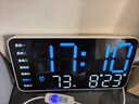 BBA電子時(shí)鐘桌面電視柜臺(tái)鐘擺臺(tái)式led數(shù)字客廳掛墻智能鬧鐘 6659藍(lán) 曬單實(shí)拍圖
