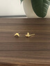 曼卡龍黃金耳釘足金牛角包耳飾5D可愛(ài)精致小克重 送女友禮物 牛角包耳釘 0.73g 曬單實(shí)拍圖