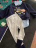 G.DUCKKIDS小黃鴨童裝女童秋裝套裝新款兒童衣服兔子警官寶寶衛衣打底褲春秋 藍色 100 尺碼2~3歲【 90-100cm】 曬單實(shí)拍圖