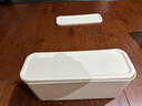 稻草熊桌面收納盒窄長(cháng)型家用長(cháng)方形夾縫收納箱帶蓋零食雜物整理盒儲物盒 奶白-窄款帶蓋【2個(gè)裝】 曬單實(shí)拍圖