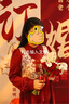 紫涵（ZIHAN）紫涵無(wú)袖國風(fēng)設計馬甲長(cháng)袖襯衫連衣裙兩件套女2024冬季新款百搭 復古紅 XL 曬單實(shí)拍圖