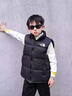 2025秋冬新款兒童羽絨棉馬甲男女童立領(lǐng)拼色坎肩中大童外穿棉背心 黑色 130 建議身高120厘米左右 曬單實(shí)拍圖