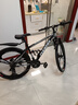鳳凰（Phoenix） 山地自行車(chē)成年人男士女士學(xué)生變速減震油剎線(xiàn)剎山地車(chē)自行車(chē) 黑白色三刀輪高碳鋼車(chē)架 27.5寸（身高170-190左右） 27速數字指撥/默認線(xiàn)碟可改油碟 曬單實(shí)拍圖