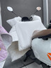 德雙曼電動(dòng)車(chē)擋風(fēng)被冬季加厚加絨防風(fēng)被電瓶摩托車(chē)罩護膝防水防風(fēng)衣 云朵白【側翼加寬】親膚牛奶絨-PU鯊魚(yú)皮 曬單實(shí)拍圖