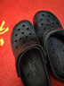 名創(chuàng)優(yōu)品（MINISO）洞洞鞋男女夏季外穿沙灘涼鞋防滑厚底踩屎感包頭涼拖鞋黑色40-41 曬單實(shí)拍圖