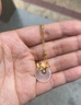 央創(chuàng)時(shí)尚中國黃金銀項(xiàng)鏈女款平安扣玉吊墜女生生日禮物女士送女友老婆S925 曬單實(shí)拍圖