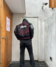 凱普蒂春秋高街Vibe風(fēng)字母刺繡棒球服男女同款美式皮袖拼接百搭夾克外套 黑色 L 曬單實拍圖