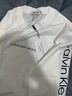 CALVIN KLEIN JEANS重磅純棉CK長(cháng)袖T恤男女新款字母印花上衣寬松百搭學(xué)生打底長(cháng)袖T恤 白色ck長(cháng)袖 XL 曬單實(shí)拍圖