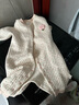 婧麒新生嬰兒連體衣秋冬季小月齡寶寶夾棉衣服嬰幼兒外出服睡衣秋 粉-滿(mǎn)印花朵保暖連體衣 90cm  【1-2歲建議體重9.5-13kg】 曬單實(shí)拍圖