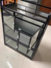 華萊德鋁合金廚房置物架落地收納多層微波爐鍋具碗柜多功能餐邊儲物櫥柜 黑色【帶貨上門(mén)】 五層100×40×133 曬單實(shí)拍圖