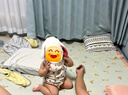 Kocotreekk樹(shù)兒童帽子秋冬卡通保暖毛線(xiàn)帽男女童圍脖一體帽寶寶可愛(ài) 曬單實(shí)拍圖