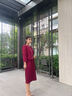 諾婔喜婆婆婚宴裝喜服兩件套2025新款媽媽婚宴禮服喜媽媽結(jié)婚禮服套裝 2561 紅色 3XL 推薦125-135斤（不挑膚色） 曬單實拍圖