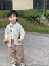 迪士尼（Disney）寶寶春秋裝套裝2025新款1-3歲4帥氣男童春秋季三件套炸街嬰兒童衣 卡其色 XY24058 薄款 80 高75cm內 1歲內【80碼】 曬單實拍圖