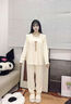 貓人純棉睡衣女春秋季2025年新款長(cháng)袖甜美可愛(ài)公主風(fēng)女士家居服套裝 杏色蝴蝶結花邊領(lǐng) L 【推薦體重110-120斤】 曬單實(shí)拍圖