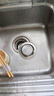 世家（MR.SIGA）廚房水槽過(guò)濾網(wǎng)帶提手不銹鋼水池下水道網(wǎng)兜洗菜盆碗池殘渣過(guò)濾器 不銹鋼廚房瀝水籃【一體成型孔】 曬單實(shí)拍圖