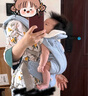 ERGObaby二狗背帶嬰兒抱娃神器四季透氣外出旅行遛娃神器breeze解放雙手 Deluxe寧靜藍+口水巾 曬單實(shí)拍圖