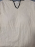 歐迪芬女士睡衣女帶胸墊100%純棉抑菌防螨翻領(lǐng)套頭家居服可外穿米白L 曬單實(shí)拍圖