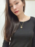 伊黛兒金色圓環(huán)水滴長(zhǎng)款毛衣鏈女2025新款輕奢高級(jí)感項(xiàng)鏈小眾脖子配飾品 L2640高街水滴毛衣鏈 曬單實(shí)拍圖