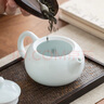 金鑲玉陶瓷茶壺  家用個(gè)人喝泡茶西施壺影青釉壺嘴過(guò)濾功夫茶具 清心 曬單實(shí)拍圖