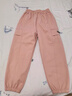 米菲（MIFFY）米菲男童秋冬褲子2025新款一體絨保暖褲加絨加厚冬裝兒童工裝褲冬 純色粉 150 曬單實(shí)拍圖
